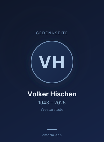 Gedenkportrait von Volker Hischen