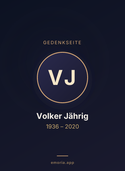 Gedenkportrait von Volker Jährig