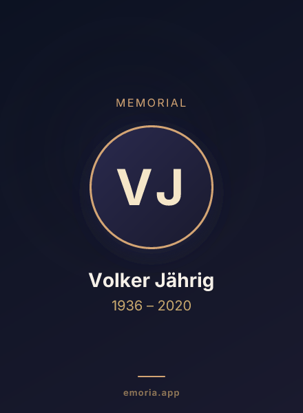 Memorial portrait of Volker Jährig