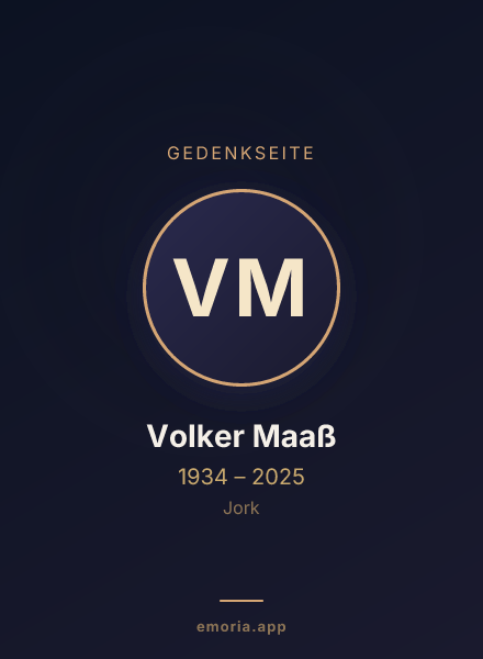 Gedenkportrait von Volker Maaß