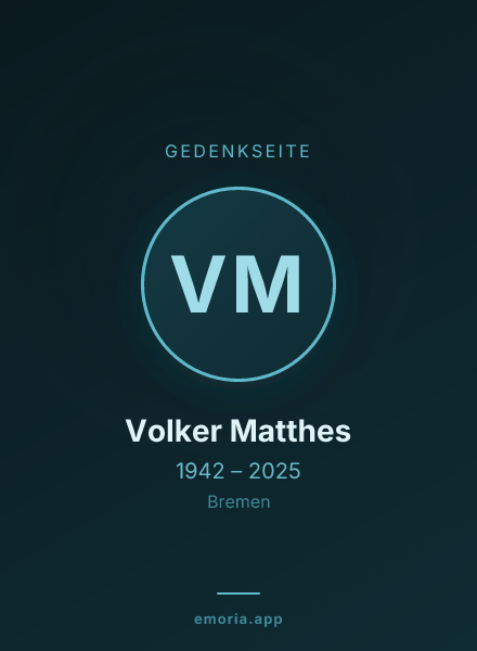 Gedenkportrait von Volker Matthes
