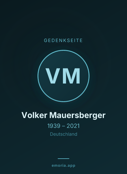 Gedenkportrait von Volker Mauersberger