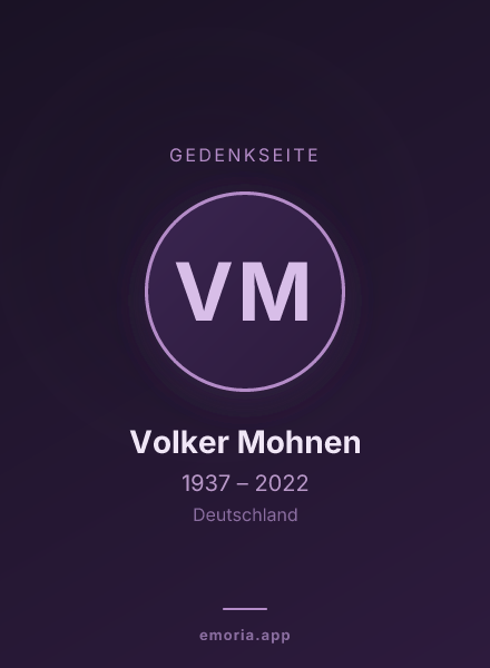 Gedenkportrait von Volker Mohnen
