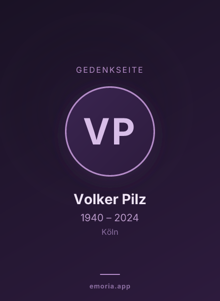 Gedenkportrait von Volker Pilz