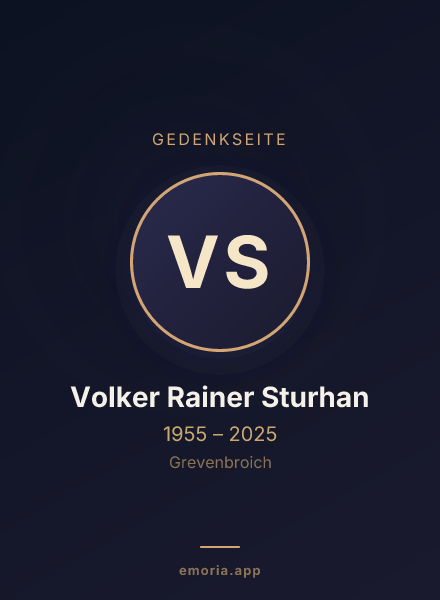 Gedenkportrait von Volker Rainer Sturhan