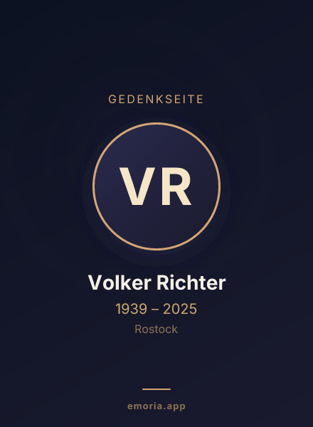 Gedenkportrait von Volker Richter