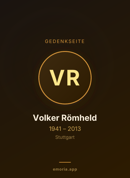 Gedenkportrait von Volker Römheld