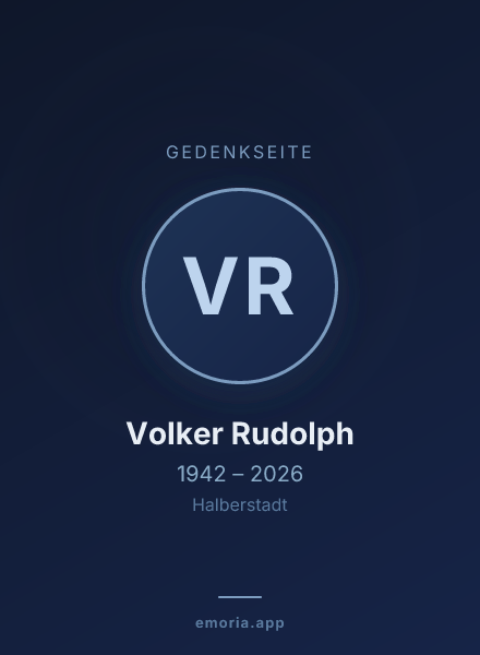 Gedenkportrait von Volker Rudolph