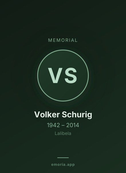 Memorial portrait of Volker Schurig