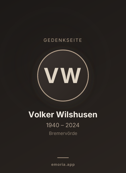 Gedenkportrait von Volker Wilshusen