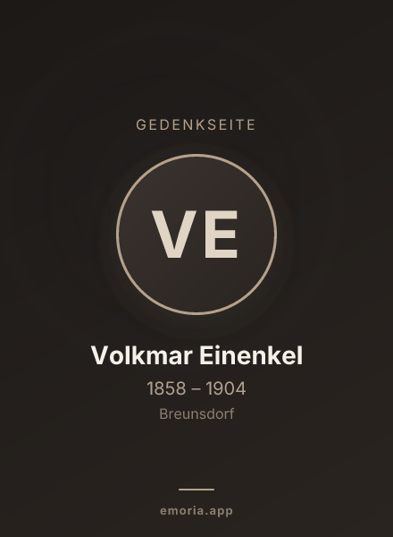 Gedenkportrait von Volkmar Einenkel