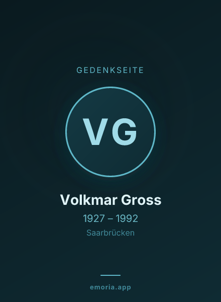 Gedenkportrait von Volkmar Gross