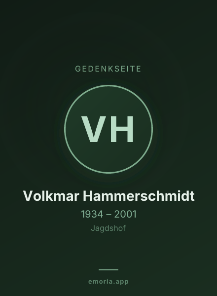 Gedenkportrait von Volkmar Hammerschmidt