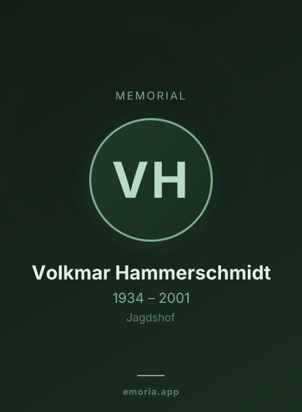 Memorial portrait of Volkmar Hammerschmidt