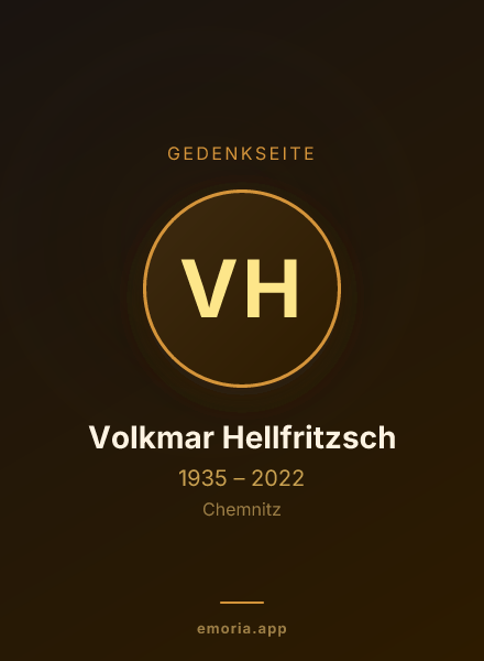 Gedenkportrait von Volkmar Hellfritzsch