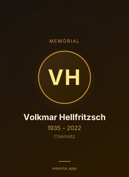 Memorial portrait of Volkmar Hellfritzsch