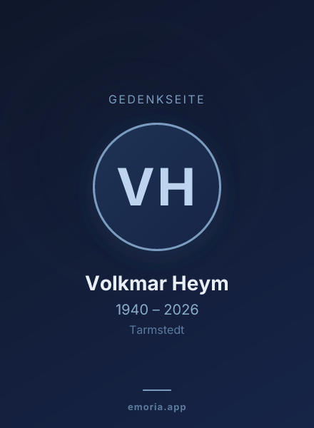 Gedenkportrait von Volkmar Heym