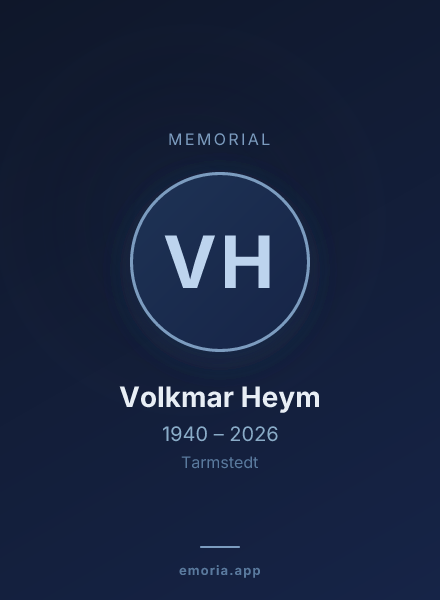 Memorial portrait of Volkmar Heym
