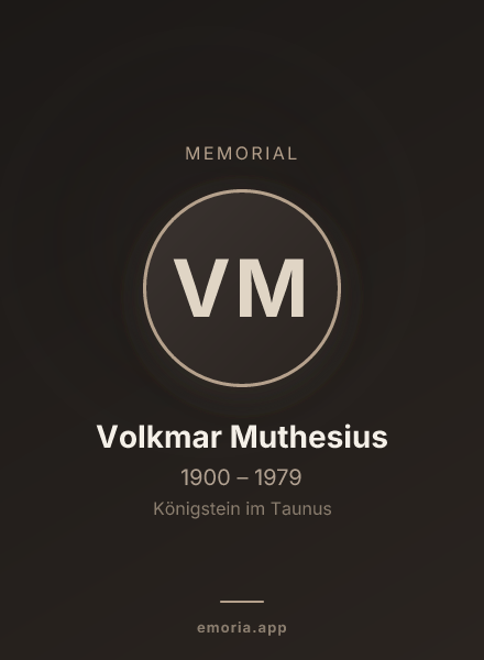 Memorial portrait of Volkmar Muthesius