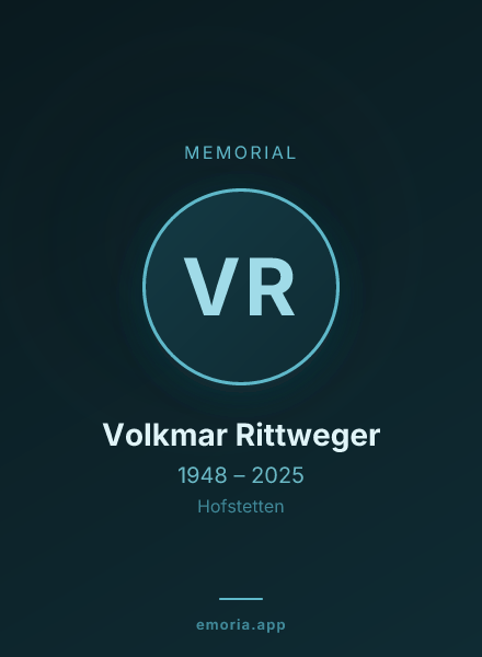 Memorial portrait of Volkmar Rittweger