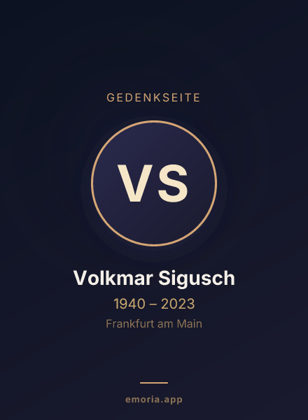 Gedenkportrait von Volkmar Sigusch