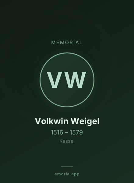Memorial portrait of Volkwin Weigel