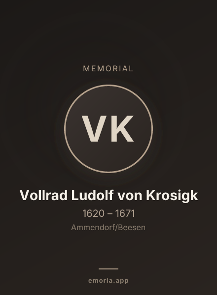 Memorial portrait of Vollrad Ludolf von Krosigk
