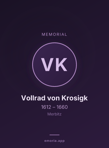 Memorial portrait of Vollrad von Krosigk