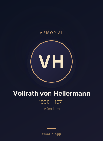 Memorial portrait of Vollrath von Hellermann