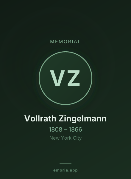 Memorial portrait of Vollrath Zingelmann