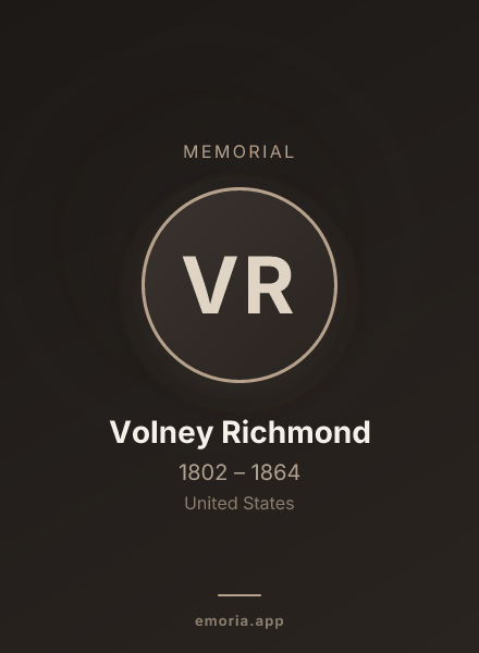 Memorial portrait of Volney Richmond