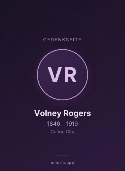 Gedenkportrait von Volney Rogers