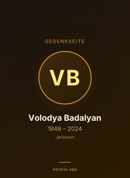 Gedenkportrait von Volodya Badalyan