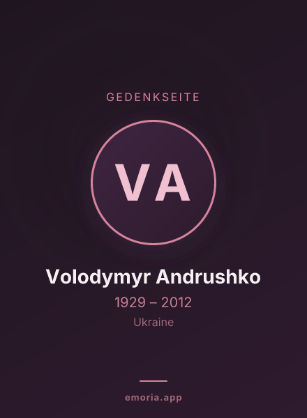 Gedenkportrait von Volodymyr Andrushko