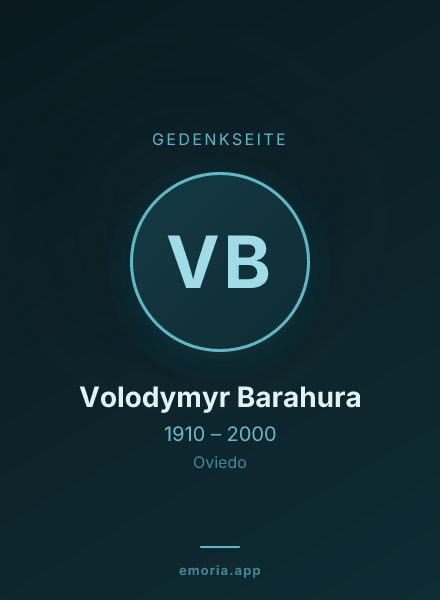 Gedenkportrait von Volodymyr Barahura