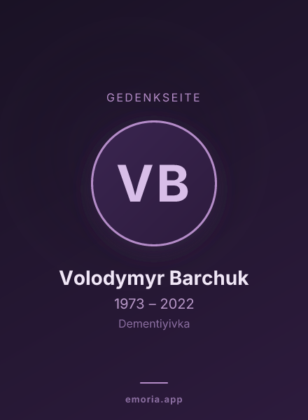 Gedenkportrait von Volodymyr Barchuk