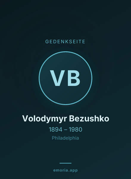 Gedenkportrait von Volodymyr Bezushko