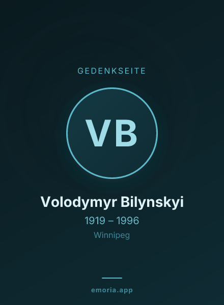 Gedenkportrait von Volodymyr Bilynskyi