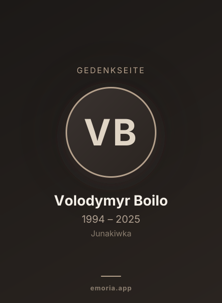Gedenkportrait von Volodymyr Boilo