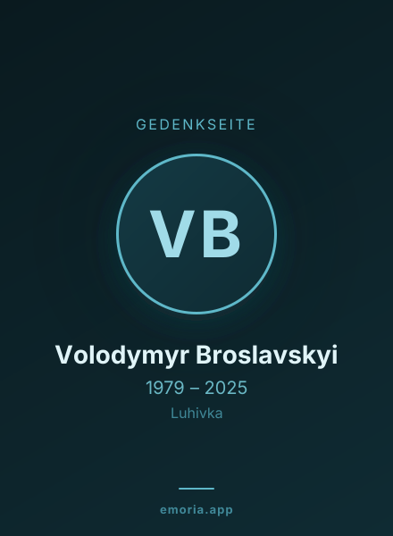 Gedenkportrait von Volodymyr Broslavskyi