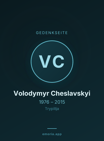 Gedenkportrait von Volodymyr Cheslavskyi