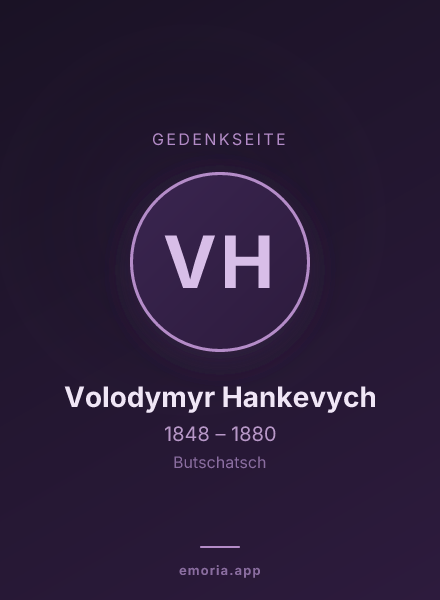 Gedenkportrait von Volodymyr Hankevych