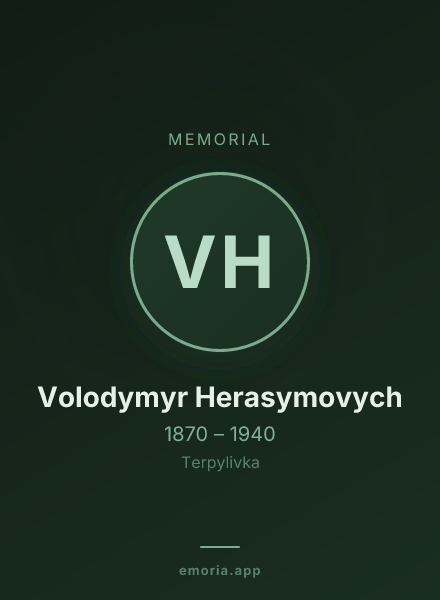 Memorial portrait of Volodymyr Herasymovych