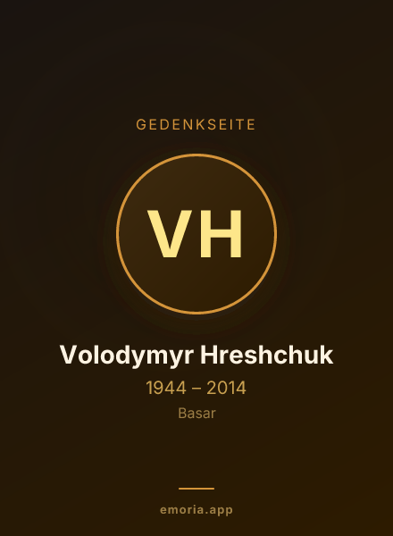 Gedenkportrait von Volodymyr Hreshchuk