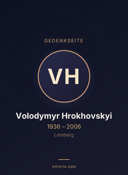 Gedenkportrait von Volodymyr Hrokhovskyi