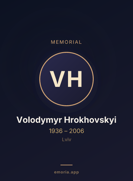 Memorial portrait of Volodymyr Hrokhovskyi