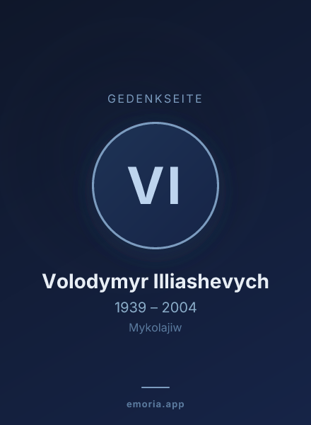 Gedenkportrait von Volodymyr Illiashevych