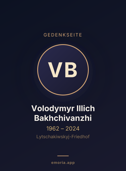 Gedenkportrait von Volodymyr Illich Bakhchivanzhi