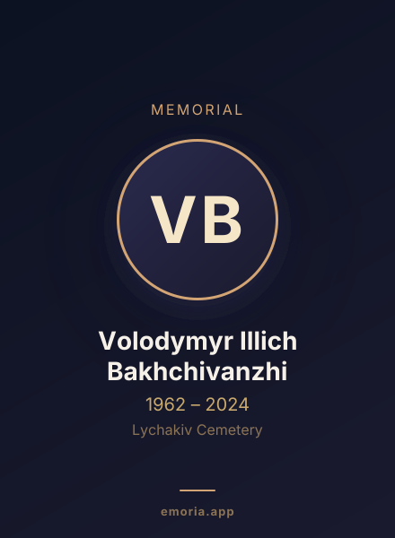 Memorial portrait of Volodymyr Illich Bakhchivanzhi