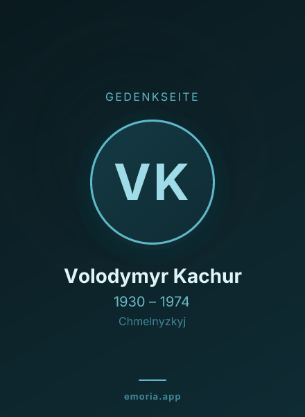 Gedenkportrait von Volodymyr Kachur